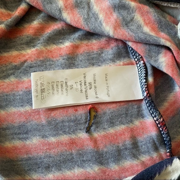 KENZO sz S Jungle Red White 2 Color Tie Tee Top - Picture 8 of 10